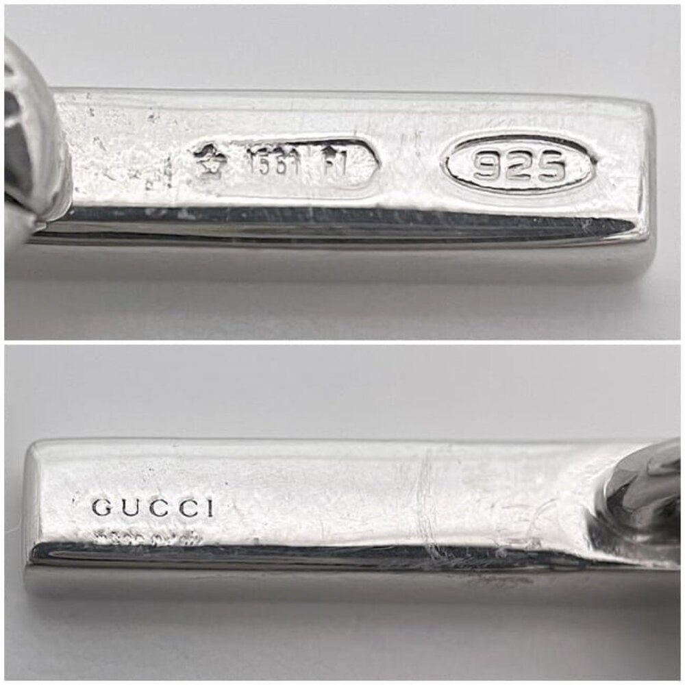 Gucci Necklace Silver Interlocking Polished Ag - Picture 6 of 10